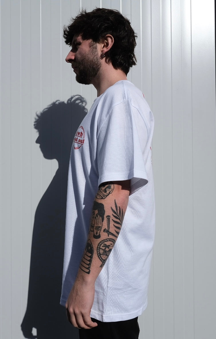 Welsh Dragon White Heavy Tee