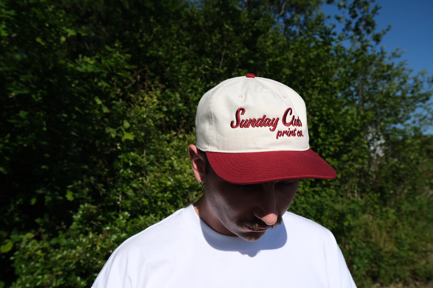 Two Tone 5 Panel Cap / Red
