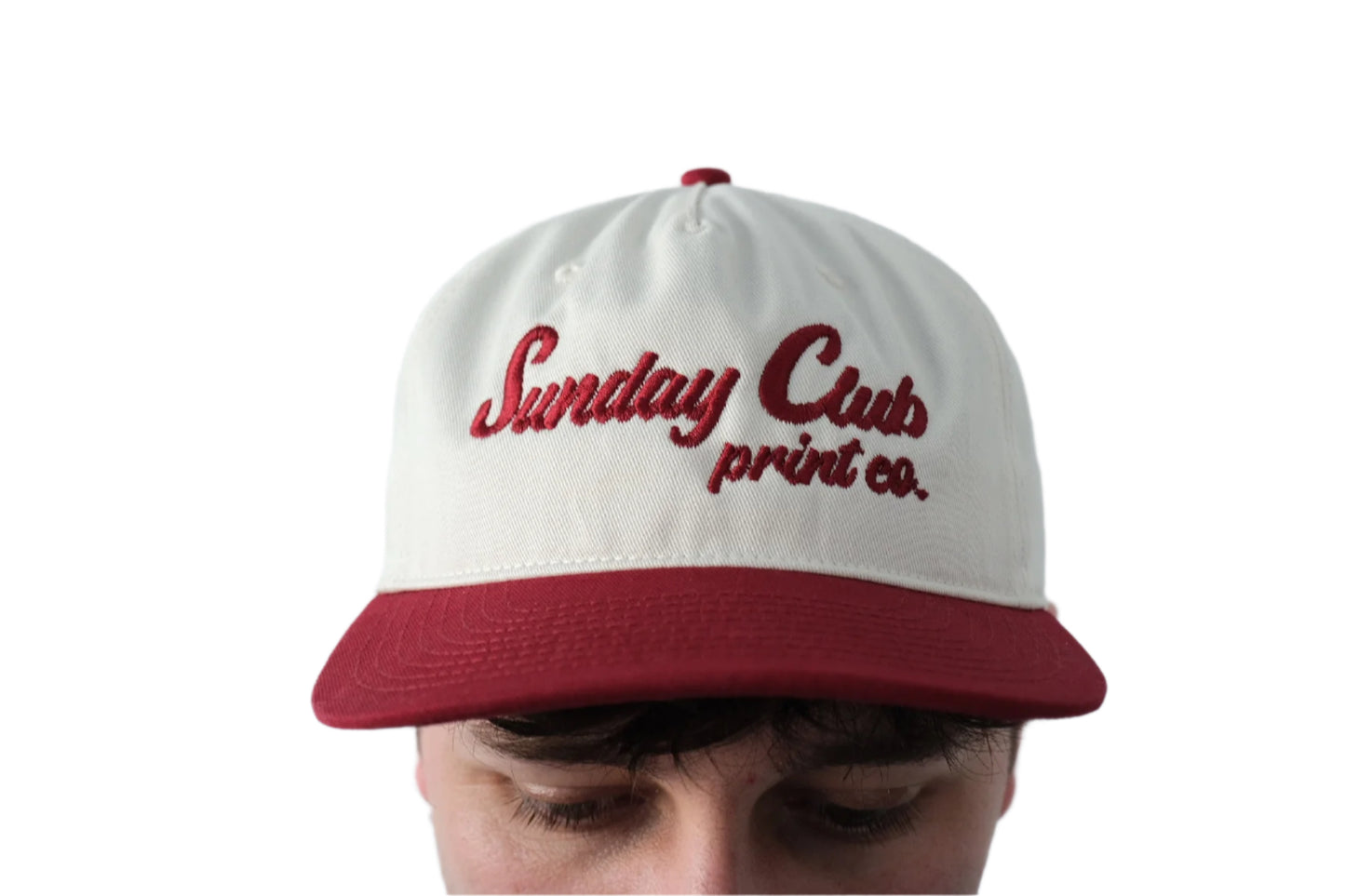 Two Tone 5 Panel Cap / Red