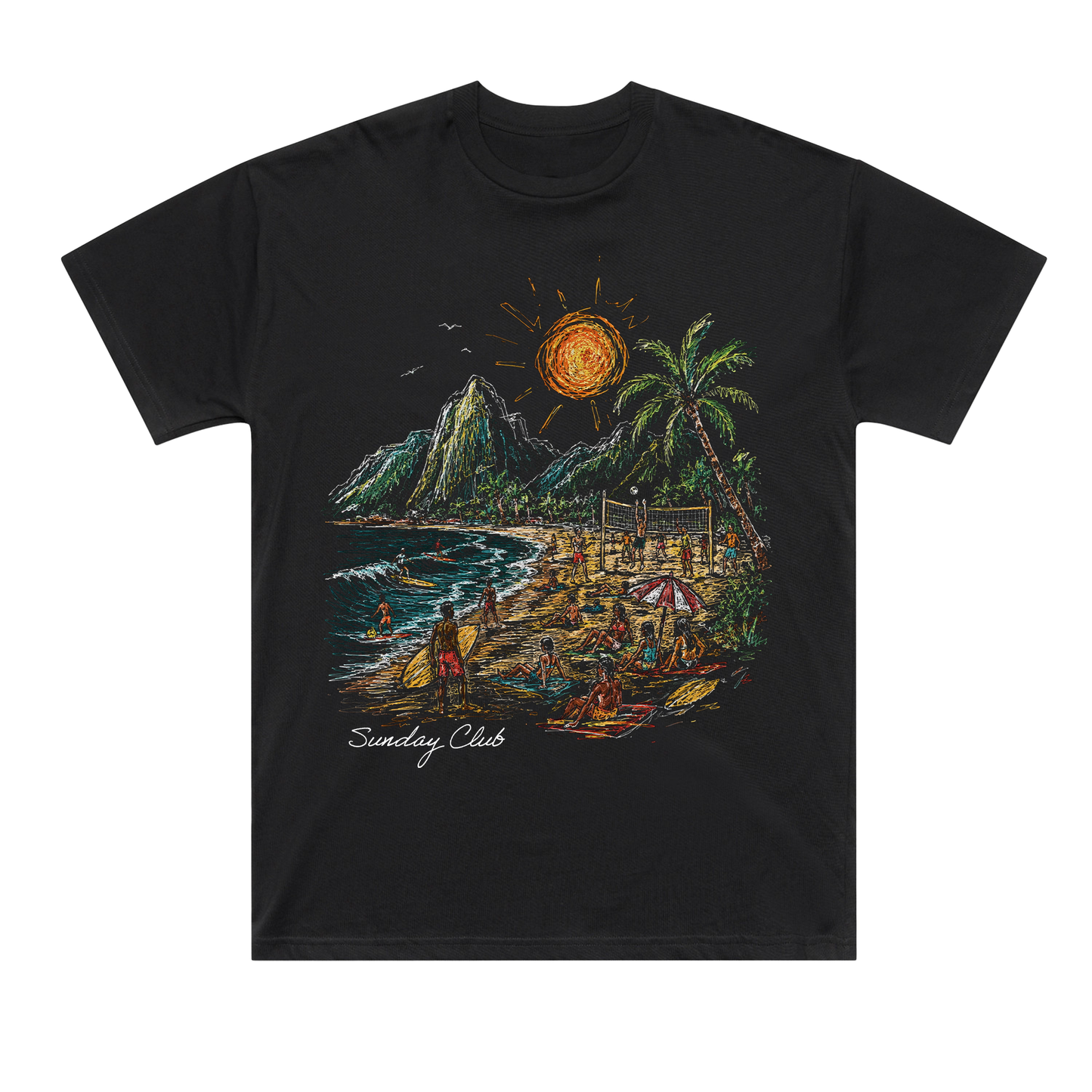 Sketch Beach Boxy Tee