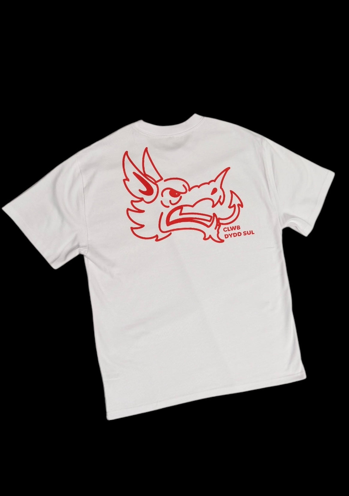 Welsh Dragon White Heavy Tee
