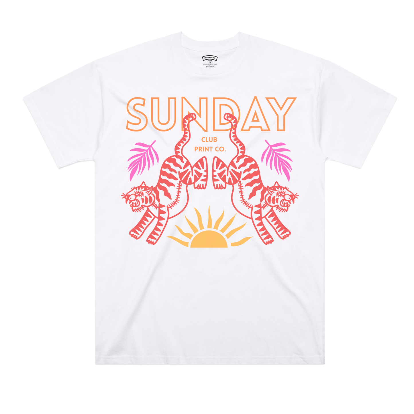 Tiger Boxy Oversized Tee / White