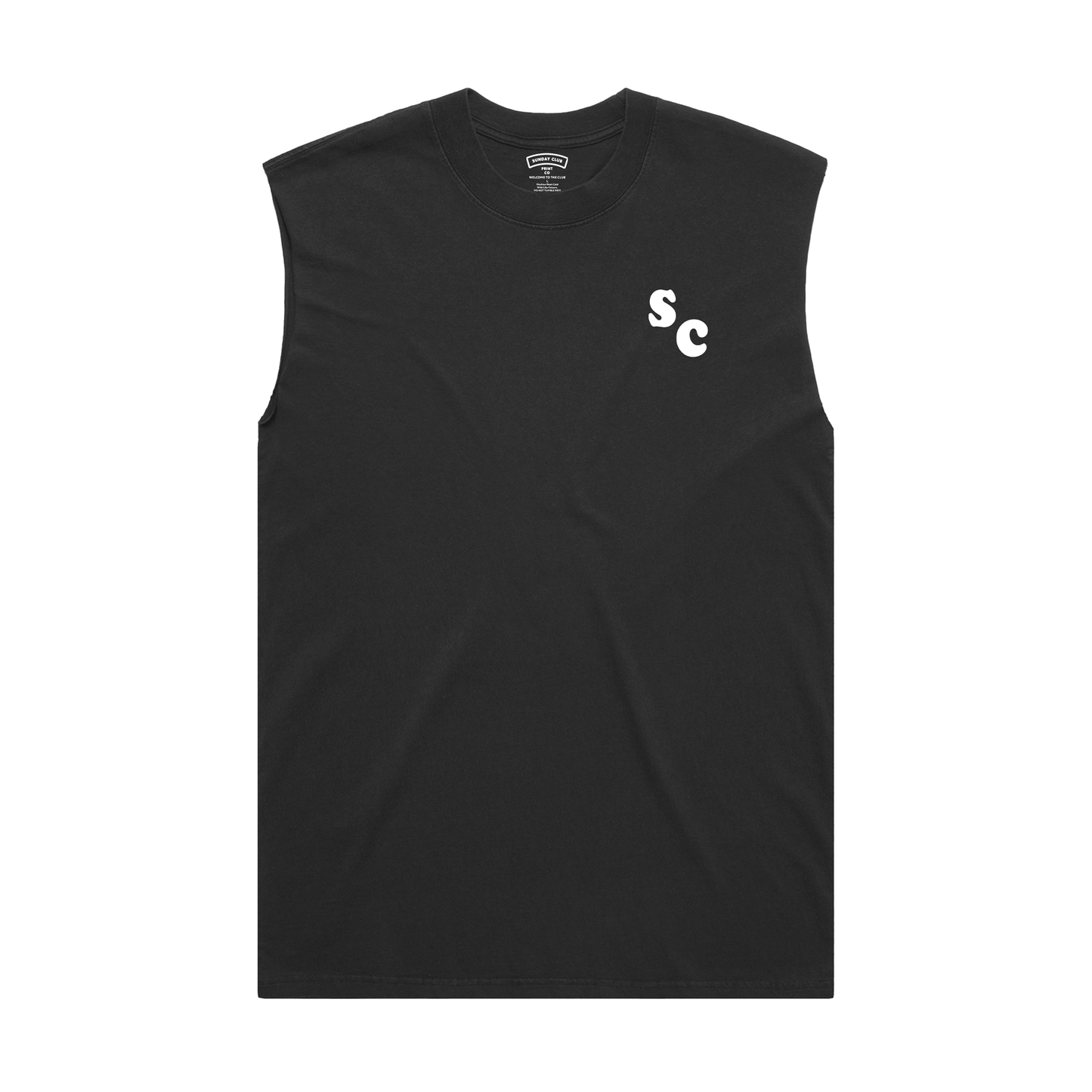 Vintage Washed Black Heavy Vest / Eagle Design