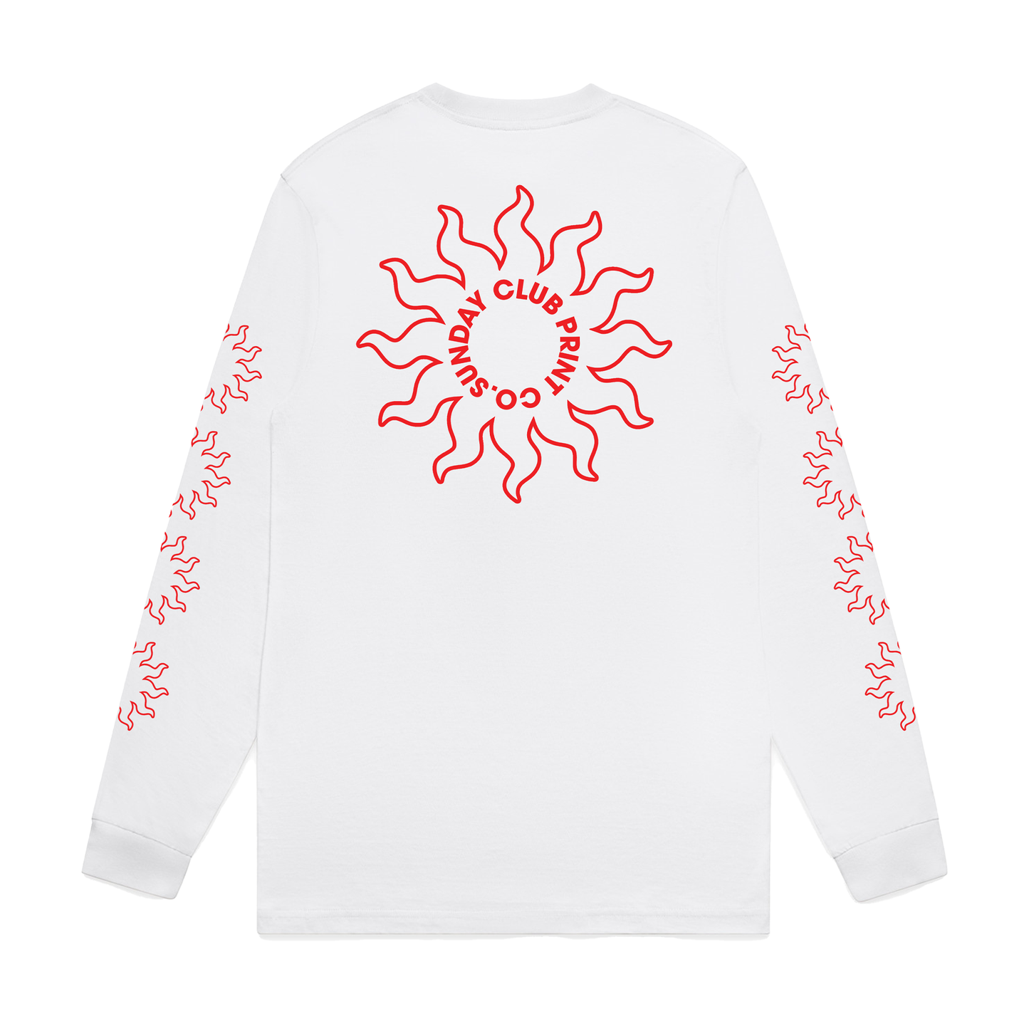 Sunny White Long Sleeve T-shirt / Red