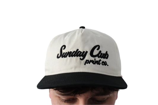 Two Tone 5 Panel Cap / Black