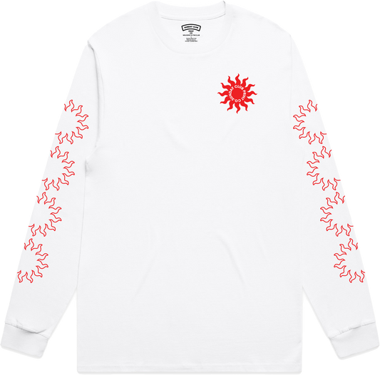 Sunny White Long Sleeve T-shirt / Red
