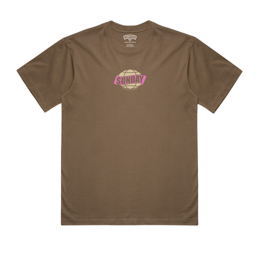 Globe Box Tee / Brown