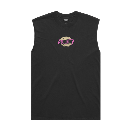 Globe Heavy Faded Tank / Black