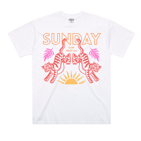 Tiger Boxy Oversized Tee / White