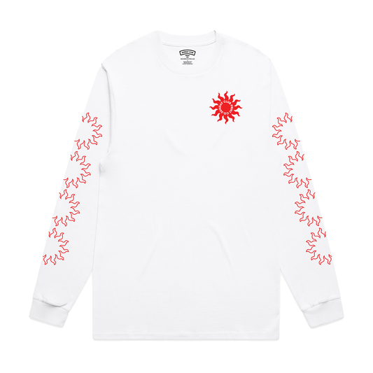 Sunny White Long Sleeve T-shirt / Red